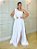 Vestido de noiva longo, nula manga com laço - Off White - Imagem 1
