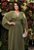 Vestido de festa longo, com fenda e bordado em pedraria -  Verde Oliva - Imagem 2