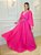 Vestido de festa longo, com fenda e bordado em pedraria -  Rosa Pink - Imagem 3