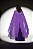 Vestido de festa longo plus size, em paetê com capa - Roxo - Imagem 6