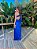 Vestido de festa longo, nula manga com fenda - Azul Royal - Imagem 3