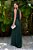 Vestido de festa  plissado, nula manga e com  faixa removível - Verde Esmeralda - Imagem 3