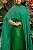 Vestido de festa longo plus size, em paetê com capa - Verde Bandeira - Imagem 2