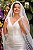Vestido de noiva longo, em zibeline com decote em v, estilo sereia - Off White - Imagem 3