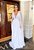 Vestido de noiva longo, decote v com capa - Branco - Imagem 3