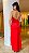 Vestido de festa longo frente única, com fenda - Vermelho - Imagem 9