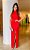 Vestido de festa longo frente única, com fenda - Vermelho - Imagem 4