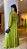 Vestido de festa longo, com manga longa em lurex - Verde Oliva - Imagem 3