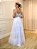 Vestido de noiva longo, com busto bordado em tule  - Branco - Imagem 4