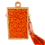 Bolsa Clutch de madeira com crochê - Coral - Imagem 1