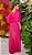 Vestido de festa longo plus size,  em paetê com fenda - Pink - Imagem 3