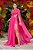 Vestido de festa longo, nula manga e tule - Rosa Pink - Imagem 1