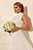 Vestido  de noiva midi, crepe acetinado com gola alta com decote nas costas - Off White - Imagem 8