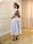 Vestido  de noiva midi, mangas levemente franzidas com broche removível - Off White - Imagem 4