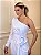 Vestido de noiva longo, nula manga com laço na cintura - Branco - Imagem 6