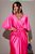 Vestido de festa longo, com decote em v e fenda - Rosa Pink - Imagem 2