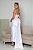 Vestido de noiva midi, em zibeline, tomara que caia com laço removível - Branco - Imagem 3