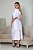 Vestido de noiva midi em zibeline, nula manga com recorte na cintura e detalhe de laço - Off White - Imagem 3