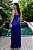 Vestido de festa longo, em franja com cinto removível - Azul Royal - Imagem 3
