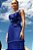 Vestido de festa longo, em franja com cinto removível - Azul Royal - Imagem 5