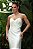 Vestido de noiva longo, em zibeline, tomara que caia com decote coração - Off White - Imagem 2