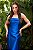 Vestido de festa midi, em zibeline, tomara que caia - Azul Royal - Imagem 2
