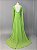 Vestido de festa longo, com decote em V - Verde lima - Imagem 3
