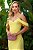 Vestido de festa longo, ombro a ombro com busto drapeado - Amarelo - Imagem 2