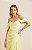 Vestido de festa longo, ombro a ombro com busto drapeado - Amarelo - Imagem 5
