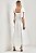 Vestido de noiva longuete, com cintura ajustada e detalhes em poá - Off White - Imagem 6
