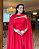 Vestido de festa longo, com drapeado no busto e tule - Vermelho - Imagem 2