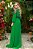 Vestido de festa longo, em decote V e pedraria -  Verde Bandeira - Imagem 3