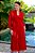 Vestido de festa midi, confeccionado em chiffon com mangas longas bufantes - Vermelho - Imagem 2