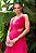 Vestido de festa longo, em tule com recorte na lateral - Rosa Pink - Imagem 2