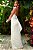 Vestido de noiva longo frente única, com fenda - Off White - Imagem 2