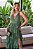 Vestido de festa longo, com saia em babado e detalhes em botões nas costas - Verde Oliva - Imagem 2