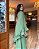 Vestido de festa longo, nula manga em babado - Verde Oliva - Imagem 3