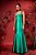 Vestido de festa longo, em zibeline, saia sereia e alças largas - Verde Esmeralda - Imagem 6