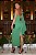Vestido de festa midi, em crepe com decote assimétrico e capa lateral - Verde Bandeira - Imagem 6