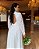 Vestido de noiva mullet, em renda com gola alta e manga longa - Off White - Imagem 4