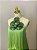 Vestido de festa mulet , frente única e franjas - Verde Menta - Imagem 5