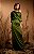 Vestido de festa longo, em cetim com caimento drapeado no ombro esquerdo - Verde Oliva - Imagem 7