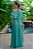 Vestido de festa longo, ombro a ombro com saia plissado - Verde Menta - Imagem 3