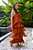 Vestido de festa mulet, frente única com franja - Terracota - Imagem 1