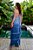 Vestido de festa mulet, frente única com franja - Azul Serenity - Imagem 4
