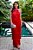 Vestido de festa mulet, frente única com franja - Vermelho - Imagem 2