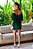 Vestido de festa midi, ombro a ombro com detalhes de cascata na lateral - Verde Esmeralda - Imagem 3