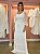 Vestido de noiva longo em mix de renda ombro a ombro e mangas - Off White - Imagem 10