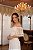 Vestido Bárbara de noiva longo, ombro a ombro, com mangas curtas, em mix de renda - Imagem 4