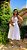 Vestido de noiva  midi, de alças, busto com aplicações de renda - Imagem 4